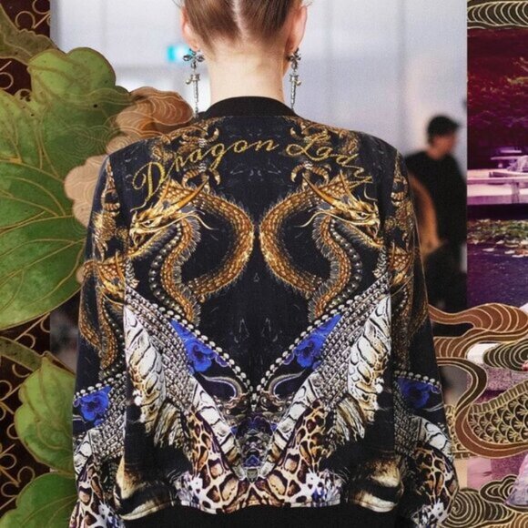 Camilla Dragon Lady Bomber Jacket XS b171E - Picture 2 of 9